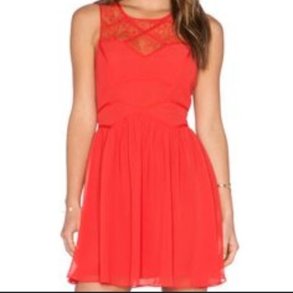 BCBGeneration Lava sleeveless fit & flare lace panel mini dress Sz 6 - Picture 10 of 11